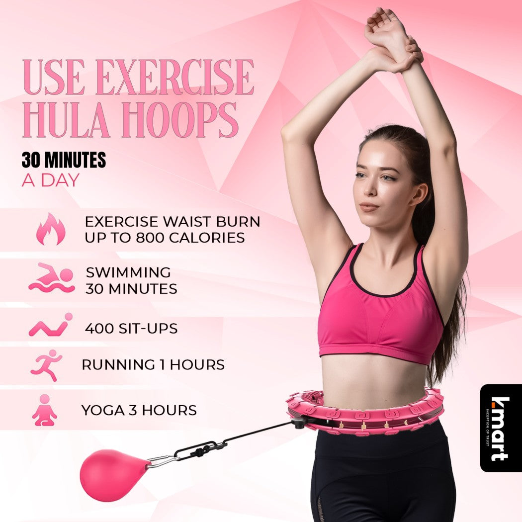 Smart Weighted Hula Hoop - 27 Detachable Knots - Fitness Ring