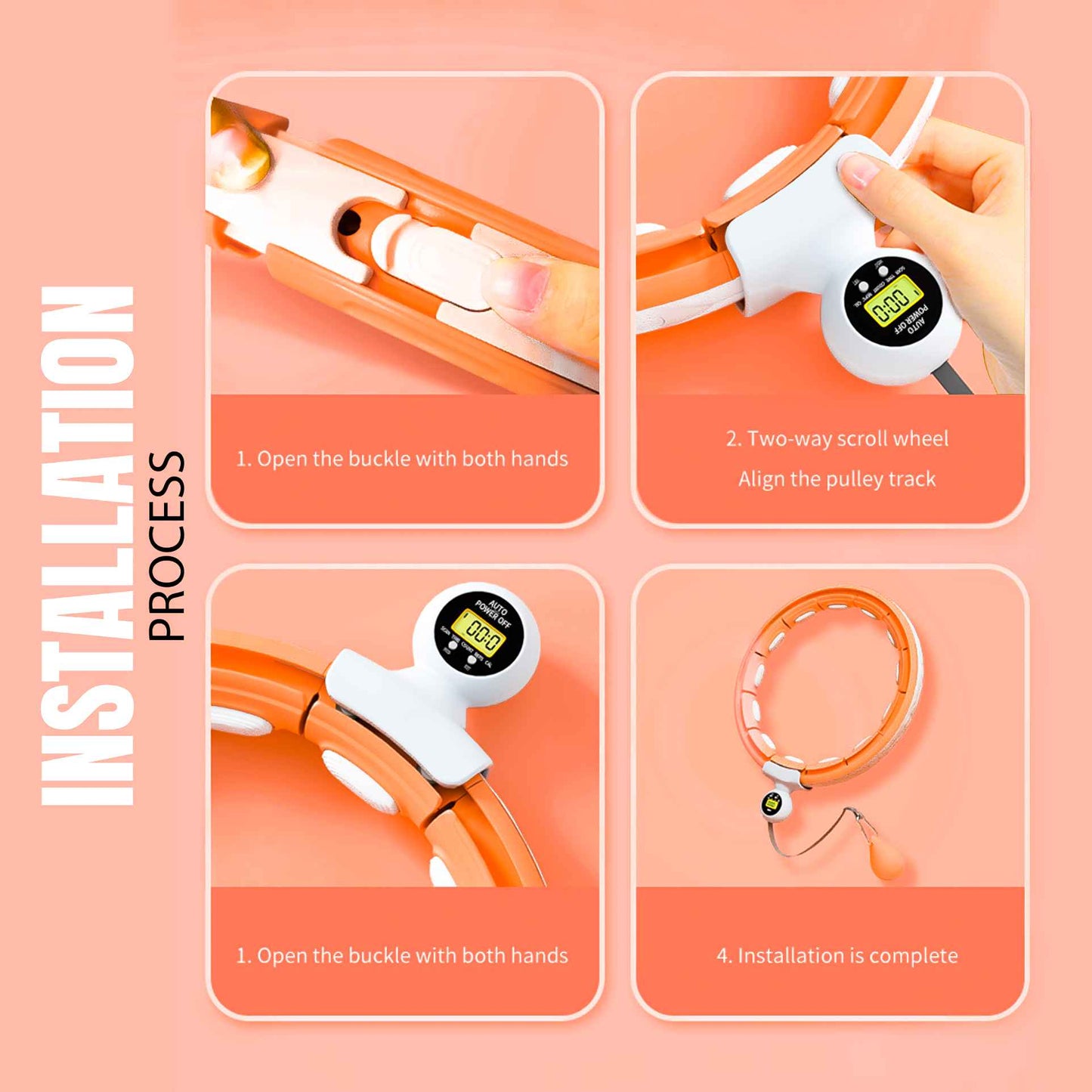 Orange K-Mart Iconic Smart hula hoops Installation Process