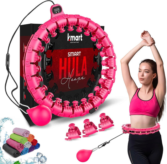 K-mart Pink Smart Hula Hoop with Weighted Ball with Counter